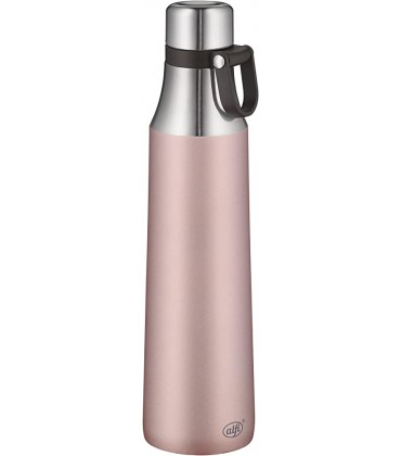 alfi Thermosflasche City Bottle Loop rosa 700ml Edelstahl Trinkflasche auslaufsicher auch bei Kohlensäure 5537.284.070 Isolierflasche 12 Stunden heiß 24 Stunden kalt Wasserflasche BPA-Frei - B092W1WW5W