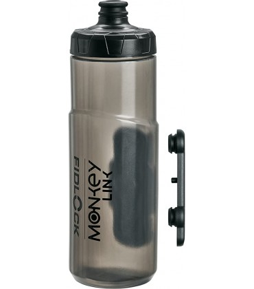 MonkeyLink MonkeyBottle 600ml Trinkflasche inkl. Fahrradhalterung Fahrradzubehör magnetische Halterung aus lebensmittelechten Kunststoff spülmaschinengeeignet Volumen: 600 ml Transparent - B07CFHJMLN