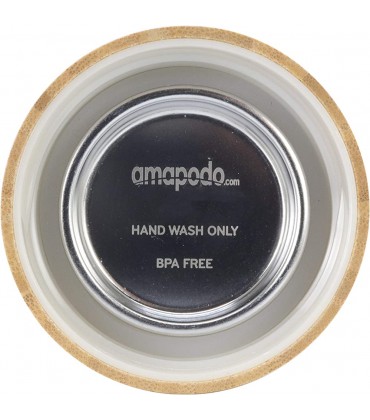 amapodo Ersatzdeckel passend für 400ml Glasflaschen Edelstahlkern mit Teesieb Ablage BPA-Frei - B01BF10VDS