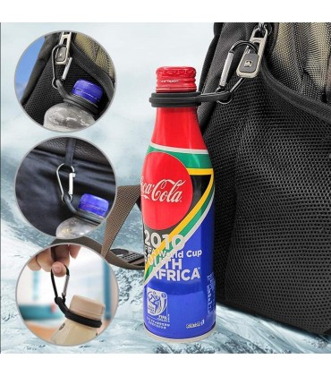 iPobie 4 Stück Schlüsselanhänger Flaschenhalter Silikon Wasserflaschen Schnalle mit Karabiner für Camping Wandern - B086BNBJGK
