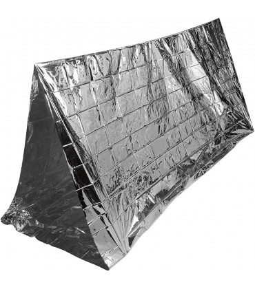 Gaeirt Notfallzelt faltbar 245 x 145 cm Rettungsdecke Reflektierende Oberfläche für Camping Wandern oder Notfall für Suche und Rettung - BTKZGKKA