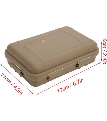 SALALIS Camping Survival Kits Wild Survival Aufbewahrungsbox tragbar stoßfest für den AußenbereichBraun - BLXCLEKW