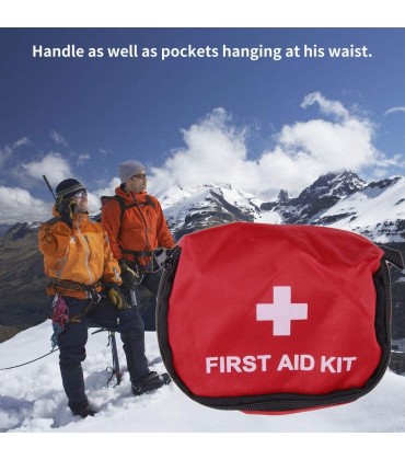 aixu 0,7 l Erste-Hilfe-Kasten Rot Camping Notfall-Überlebenstasche Wasserdichter Verband Rot - BQWKN65H
