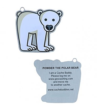 geo-versand Powder The Polar Bear Bär Travel Tag Geocaching Travelbug GEocoin Trackable - B099NZQBQS