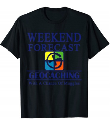 GEOCACHING Weekend Forecast Geocache T-shirt - B07GC58RSJ