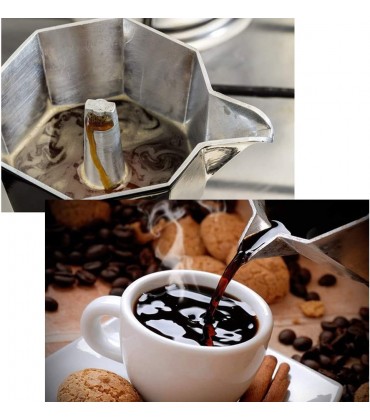 Lixada kaffeemaschine 50 150 300 450 600ML Aluminium Percolator Kaffeekocher zum Zuhause Büro Camping - B07PDRPPHR