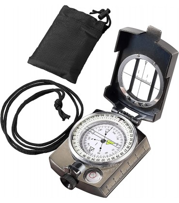 Anbte Kompass Militär Marschkompass Professioneller Navigation Compass mit Tragetasche Wasserdichter Compass für Jagd Camping Wandern Outdoor-Aktivitäten ‎Vintage Bronze - B09PH7QF4L