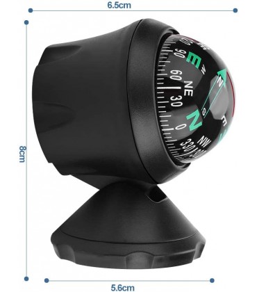 Yosoo Bootskompass Autokompass-Dashboard Digital Navigation Explorer-Kompass schwarzer Marinekompass Geeignet für Boot-LKW-Autos - B08C7V2SS9