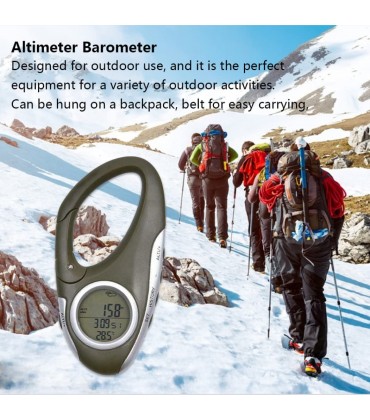Odoukey Digitaler Höhenmesser Handheld 8 in 1 Thermometermesser Wettervorhersagemonitor multifunktionales Barometer für das Klettern des Camping -Outdoor -Sports - B0B1DF9KKC