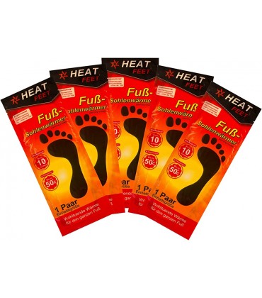 5 Paar Fußsohlenwärmer Heat Feet Wärmesohlen Schuhwärmer Sohle Fußwärme Schuhheizung Fußheizung 8 Stunden Wärmedauer - B079YCNB6R