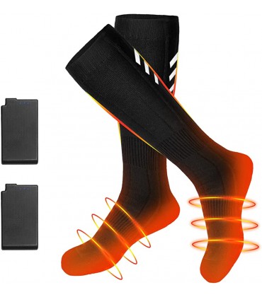 Beheizbare Socken Elektrische Beheizte Socken Herren Damen Fußwärmer Elektrisch Socken Wiederaufladbare 4200 mAh Batterie Heizsocken - B09FGPFS28