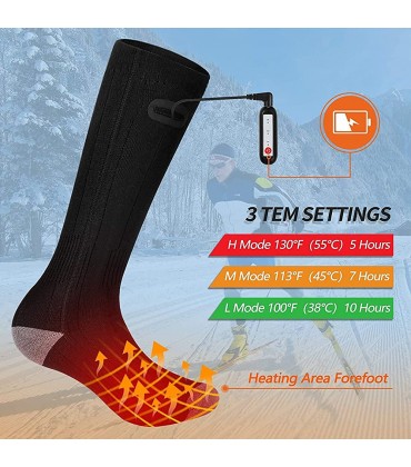 Beheizte Socken Männer Frauen Elektrische Batterie Socken Fußwärmer Winter Elektrisch Beheizte Socken zum Skifahren Radfahren Jagd Angeln - B0B41YDLBV