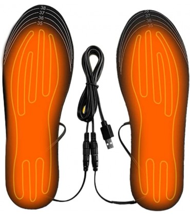 Grevosea Beheizte Einlegesohlen USB Einlegesohlen Thermosohlen Schneiden Fußwärmer für Jagd Angeln Wandern - B09MTPTSHB