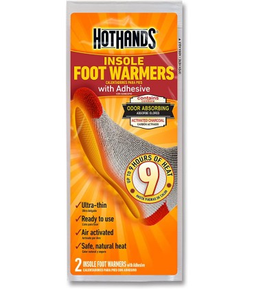 HotHands Fußwärmer mit Kleber langlebig sicher natürlich geruchlos luftaktivierte Wärmer – bis zu 9 Stunden Wärme - B004PH33NU