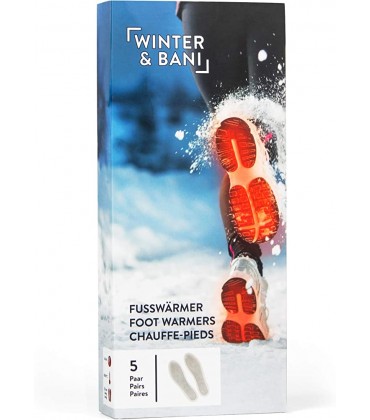 Winter & Bani Fußsohlen Wärmepads 5 x 2 Stück – 8 Stunden warme Füsse – Extra dünne Fußwärmer Pads für den ganzen Fuß – Natur pur – Sofort einsatzbereit – Universalgröße - B07KMB9VKW