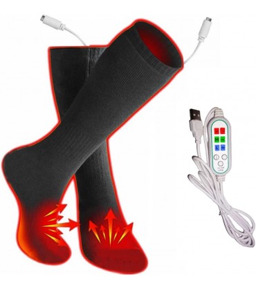 Wsrcxx Beheizte Socken beheizte Socken für Herren und Damen 3 Heizstufen Thermosocken Winter Outdoor Fußwärmer für Wandern Camping Angeln Skifahren Radfahren - B09NW2VQFX