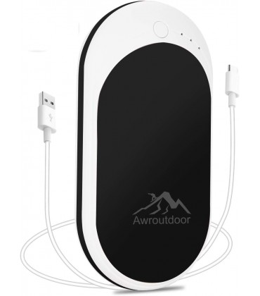 Awroutdoor Wiederaufladbare Handwärmer USB Taschenwärmer Durable Portable Heizung Wiederverwendbare elektrische Handwärmer Beste Wintergeschenke - B09GY61F9W