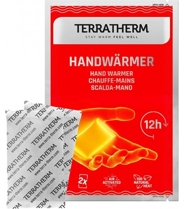 TerraTherm Handwärmer 5 10 oder 30 Paar Taschenwärmer für 12h warme Hände Fingerwärmer durch Luft aktiviert Wärmepads Hand - B07T7HZV1Y