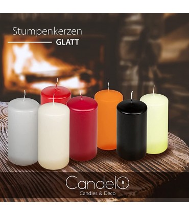 Candelo 8er Set Stumpenkerzen Weihnachten Ambiente Kerzen -Grau – 5,8cm x 12cm -Advent Kerze Weihnachtsdekoration Weihnachtskerzen für Adventskranz - B0881WXDM7