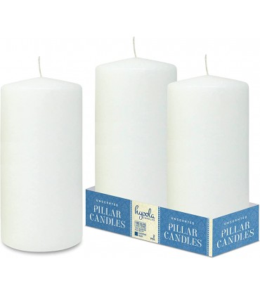 Hyoola Weiße Stumpenkerzen 10 x 20 cm Unparfümierte Stumpenkerzen Groß 2er-Pack Kerzen Lange Brenndauer Hergestellt in EU - B07Q42MW81