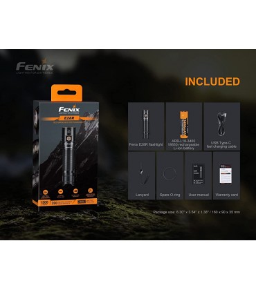 FENIX Unisex-Adult E28r 18650 Powered Rechargeable Torch Taschenlampe Black normal - B08HDK7S43