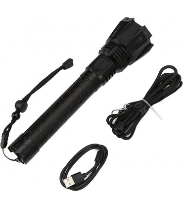 Helle Taschenlampe USB-Aufladung starkes Licht rutschfeste Oberfläche für Camping und Wandern - B09XN3GM1F