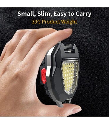 XIAOYEZI 5 Pcs LED-Blitzlicht,Wiederaufladbare helle LED-Taschenlampen | -Schlüsselbund-Ladelicht-Überlebenspfeife zum Klettern im Freien - B0B65629L1