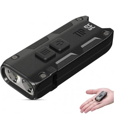 Nitecore TIP SE Mini Taschenlampe 700 Lumen LED Wiederaufladbar USB C Taschenlampe Schlüsselanhänger Wasserdicht IP54 mit 4 Modi 26 g Schwarz ] - B08KWLYVYB