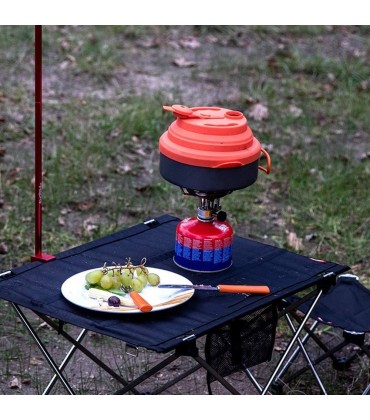Outdoor Whistle Camping Pot 1,6 l Outdoor Portable Camping Faltbarer Whistle Cooker Kochgeschirr Set mit Silikonhülle Outdoor Camping Wanderrucksack Antihaft - B08K7JKB12