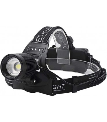LED-Stirnlampe wiederaufladbare USB-Aluminiumlegierungsbeleuchtung Fester Fokus Totale Helmscheinwerfer Jagdlicht geeignet zum Laufen Wandern Nachtangeln - B09XHS9V26