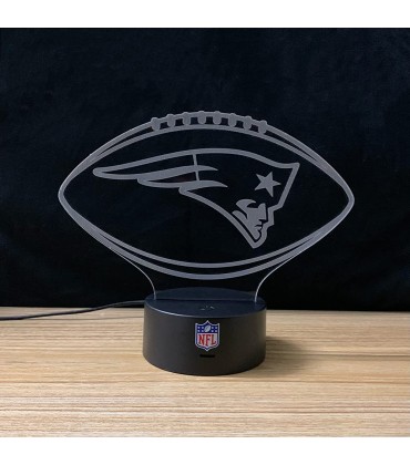 New England Patriots NFL LED Lampe Licht LOGO Wechselmodus mit 6 unterschiedlichen Farben - B09MMGF24C