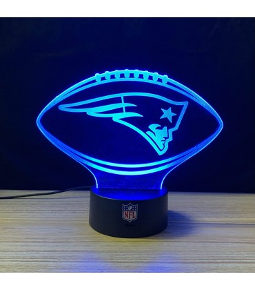 New England Patriots NFL LED Lampe Licht LOGO Wechselmodus mit 6 unterschiedlichen Farben - B09MMGF24C