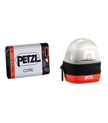 PETZL Core Akku für Stirnlampen mit Hybrid Concept & Erwachsene Noctilight Stirnlampe Schutzhülle One Size Schwarz Orange - B081RN66VQ
