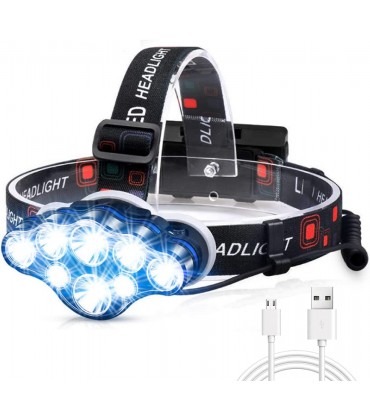 Stirnlampe LED USB Wiederaufladbare Kopflampe mit Sensor Wasserdicht Zoombar Stirnlampe für Laufen Jogging Angeln Reparieren - B09L7ZJ9VZ