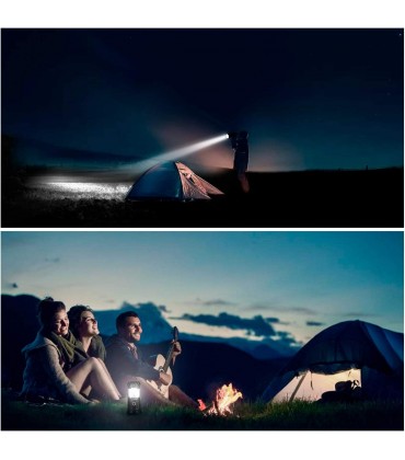 Camping Laternen Fulighture 2 Stück Camping Lampe Solar wiederaufladbar Lampe IPX5 Wasserdicht Campinglampe zum Wandern Überlebenskit - B07YZJNGXR