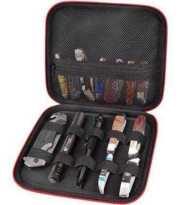 ALKOO Messertasche für Taschenmesser Display-Aufbewahrungsbox und Trage Organisator Hält bis zu 10+ Klappmesser für Überlebens Taktik Outdoor EDC-Minimesser - B093VPGG42