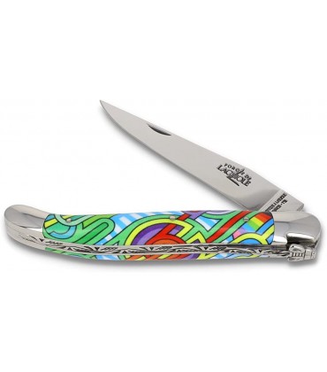 Forge De Laguiole Taschenmesser Seize ANTA 11 cm Griff Acryl Klinge 9 cm und Backen glänzend Messer Frankreich - B097QZ1XRW