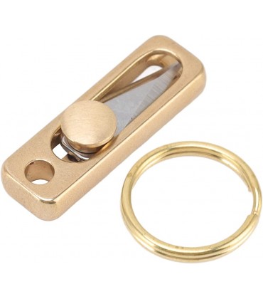Mini-Taschenmesser Tragbares Schlüsselanhänger-Messer EDC Kleiner Messingschneider Zum Schneiden von Papierboxen Kartons Seilen - B0B5YMTBRG