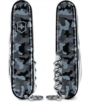 Victorinox Taschenmesser Huntsman 91 mm Navy Camouflage 15 Funktionen Klinge Korkenzieher Dosenöffner Klinge - B07HX4KYD5