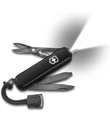 Victorinox Taschenmesser klein Signature Lite Onyx Black 58 mm schwarz 9 Funktionen Klinge Massstab Schraubendreher 2.5 mm - B08HDHMGFM