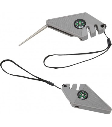 Okuyonic Messerschärfer mit Kompass professionelles Multifunktions-tragbares Schleifen Polieren 2 STÜCKE 6 in 1 Taschenmesserschärfer für Outdoor-Jagd-Camping - B0B1Z8HDKP