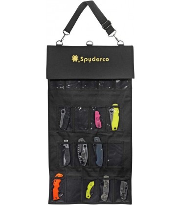 Spyderco Black Polyester Cordura Small SpyderPac 18-Knife Carrying Case - B09QCPC8MK