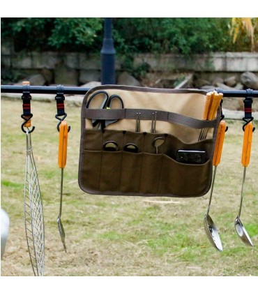NaisiCore Picknick-Werkzeugtasche Camping Besteck Organizer Besteck Pouch Campinggeschirr Tischware Aufbewahrungstasche - B08YYLNJW6