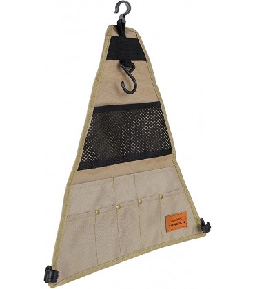 SOIMISS Camping Besteck Besteck Veranstalter Tragbare Reisewerkzeug Tasche Hängen Dreieckigen Beutel mit Haken für Camp Küche Grill - B08TM1W6DY