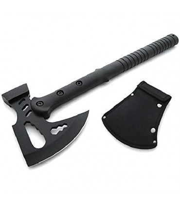 KOSxBO® 42cm Black multifunktions Hammer Downrange Tactical Tomahawk Typ M48 Jagd Angel Outdoor Survival Camping Hunter Axt Beil Messer inklusive Etui - B07RT7B8YX
