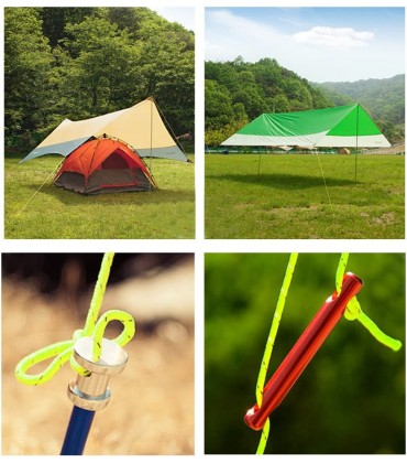 perfk 4mm * 50m Leuchtend reflektierend Abspannseile Seil für Camping Wandern Zelt - B079NXS4JM