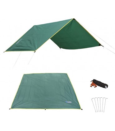 Azarxis Wassedichte Zeltplane Tarp für Hängematte Leicht und Kompakt Sonnenschutz für Outdoor Camping Grün M 180 x 220 cm - B07D3R4KM6