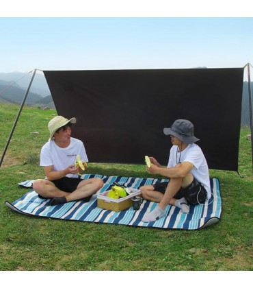 Bagima Zeltplane Outdoor-Camping-Überdachung wasserdichte verschleißfeste Oxford-Camping-Picknickmatte mit Aufbewahrungstasche und 4 Bodennägeln für Reise-Außenhängematten - B09PF248WV
