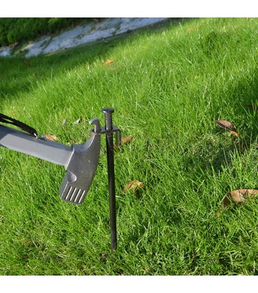 ABOOFAN Praktischer Hammer Nagelabzieher Zelt Camping Handwerkzeuge für Outdoor Silber - B08Z46C24T