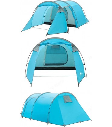 CXJC Camping Zeltfür 3-4 Personen Ultraleicht wasserdichte Doppelschicht Tunnelzelt Outdoor Wandern Klettern Großen Raum Strand Zelte 2 Farbe Blue - B07TXJQ4FK